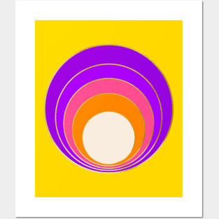 Groovy mod circle design Posters and Art